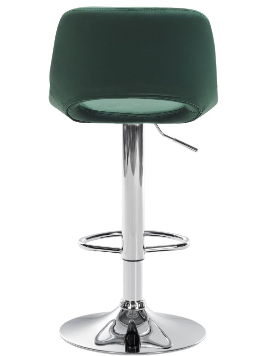Sæt med 2 barstole Camden velvet chrome, grøn Sæt med 2 barstole Camden velvet chrome, grøn