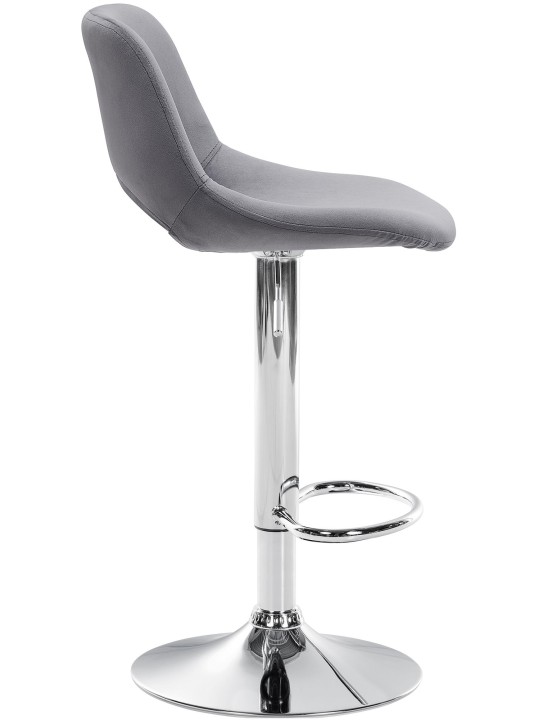 Sæt med 2 barstole Camden velvet chrome, mørkegrå Sæt med 2 barstole Camden velvet chrome, mørkegrå