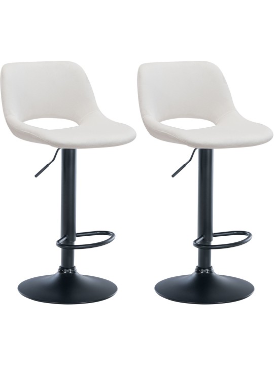 Sæt med 2 barstole Camden velvet, creme Sæt med 2 barstole Camden velvet, creme