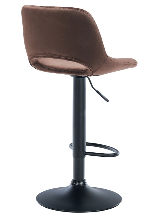 Sæt med 2 barstole Camden velvet, brun