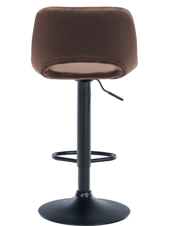 Sæt med 2 barstole Camden velvet, brun
