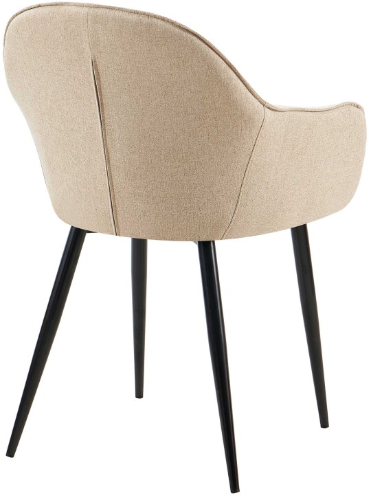Sæt med 2 spisestuestole Boise stof, taupe