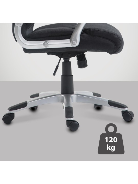Kontorstol Texas V2 stof, sort