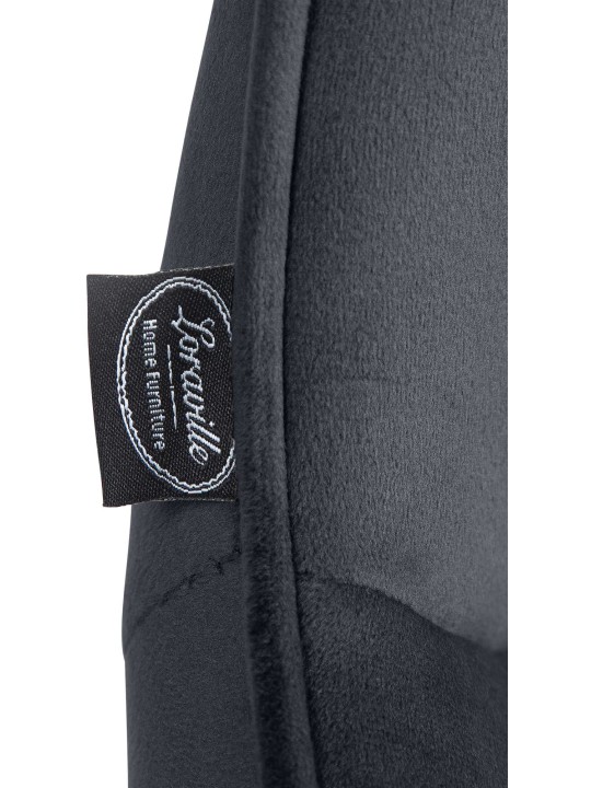 Sæt med 2 barstole Vonore velvet, sort