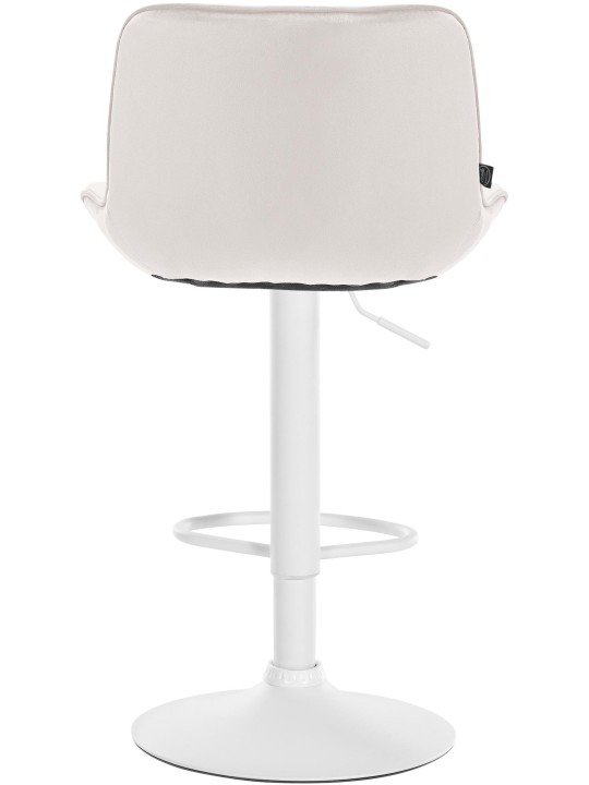 Sæt med 2 barstole Vonore velvet, creme