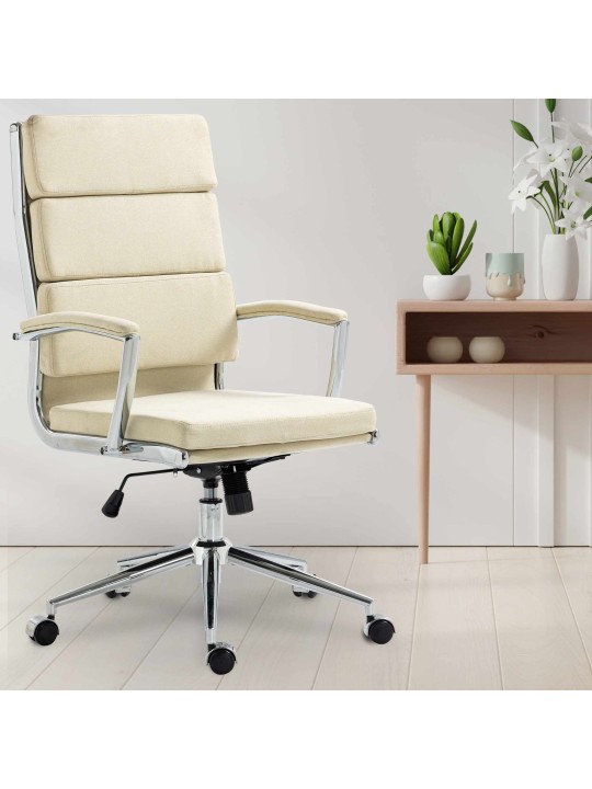 Kontorstol Cleveland stof, creme