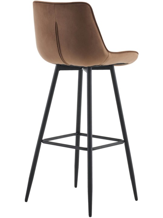 Sæt med 2 barstole Dartford velvet, brun