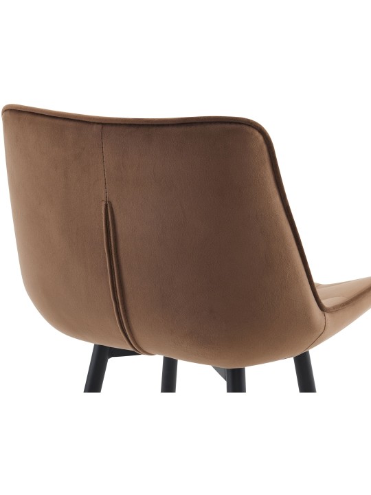 Sæt med 2 barstole Dartford velvet, brun