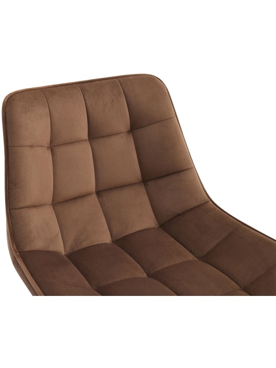 Sæt med 2 barstole Dartford velvet, brun