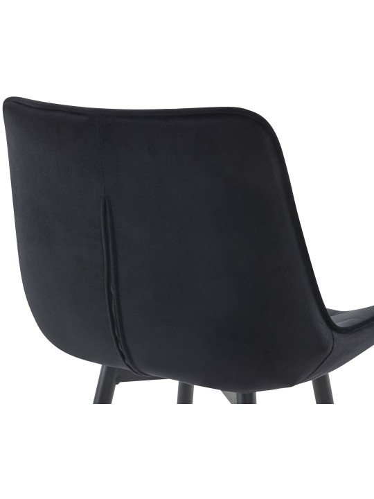Sæt med 2 barstole Dartford velvet, sort Sæt med 2 barstole Dartford velvet, sort