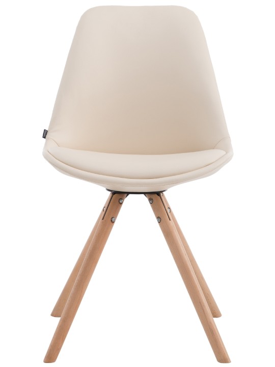 Besøgsstol Laval Natura rund, creme