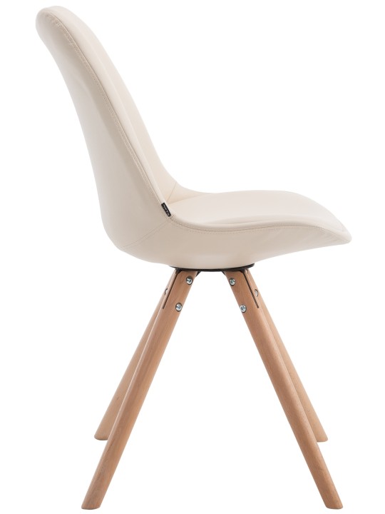 Besøgsstol Laval Natura rund, creme