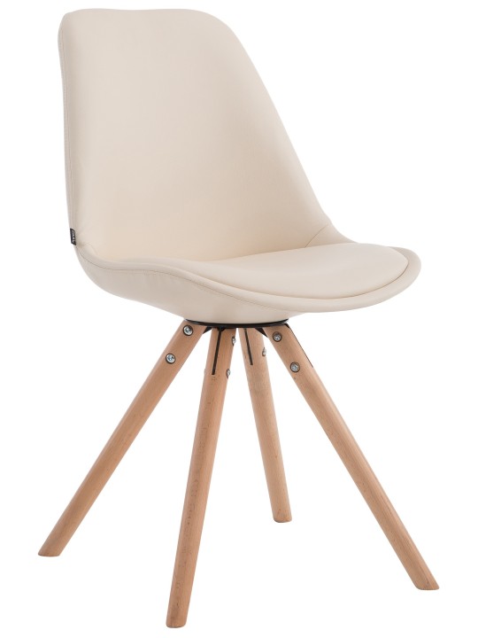Besøgsstol Laval Natura rund, creme