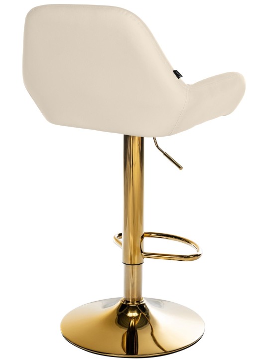 Barstol Braga Gold imiteret læder, creme