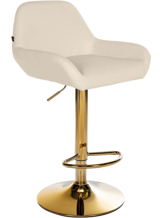 Barstol Braga Gold imiteret læder, creme