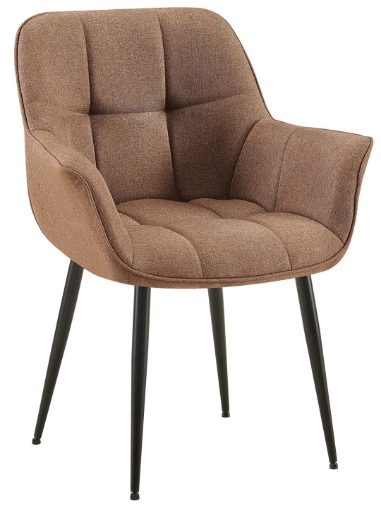 Spisestuestol Roseville stof, taupe