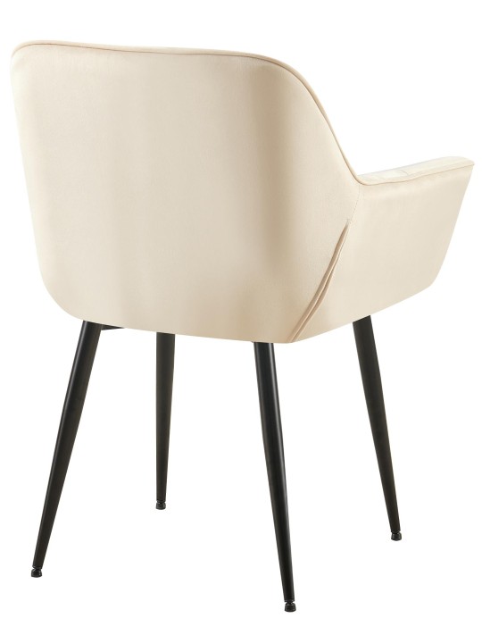 Roseville fløjl spisestuestol, creme Roseville fløjl spisestuestol, creme