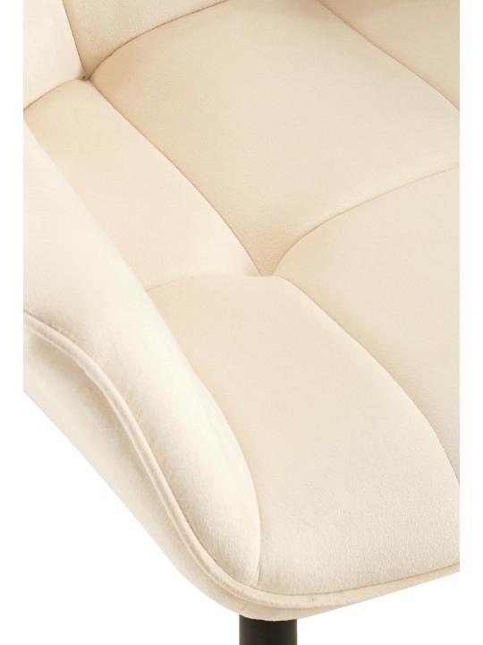 Roseville fløjl spisestuestol, creme Roseville fløjl spisestuestol, creme