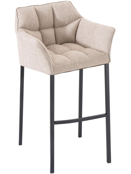 Barstol Damaso B stof med 4 fods stel, elfenben