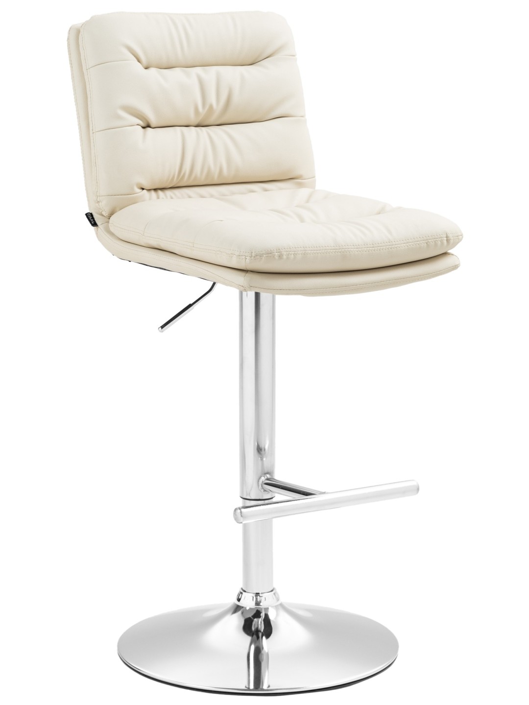 Barstol Damar kunstlæder krom, creme