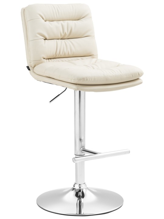 Barstol Damar kunstlæder krom, creme