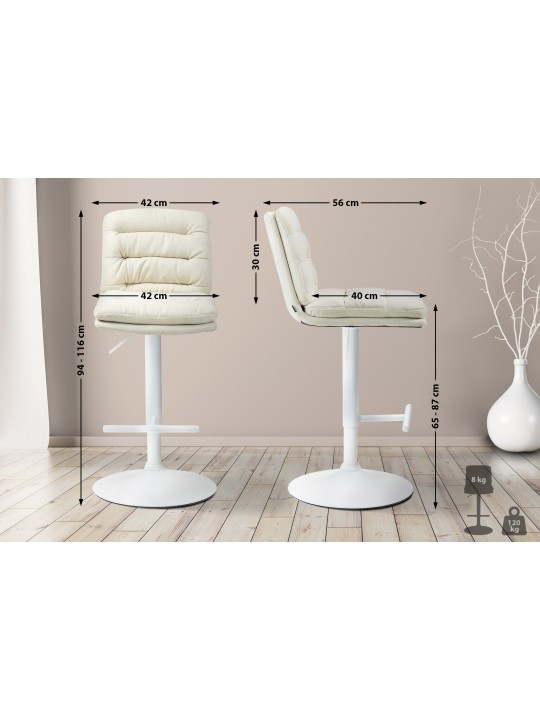 Barstol Damar stof, creme