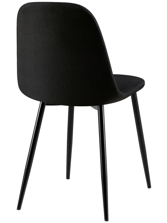 Sæt med 4 stole Giverny stof, sort Sæt med 4 stole Giverny stof, sort