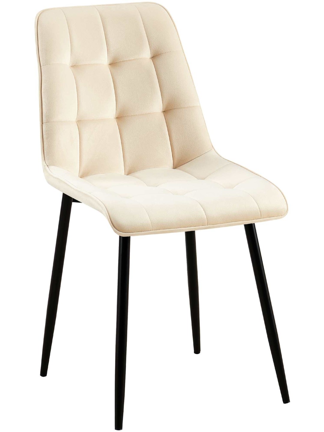 Gifford fløjl spisestuestol, creme