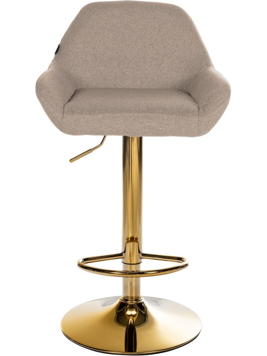 Sæt med 2 barstole Braga Guldstof, taupe
