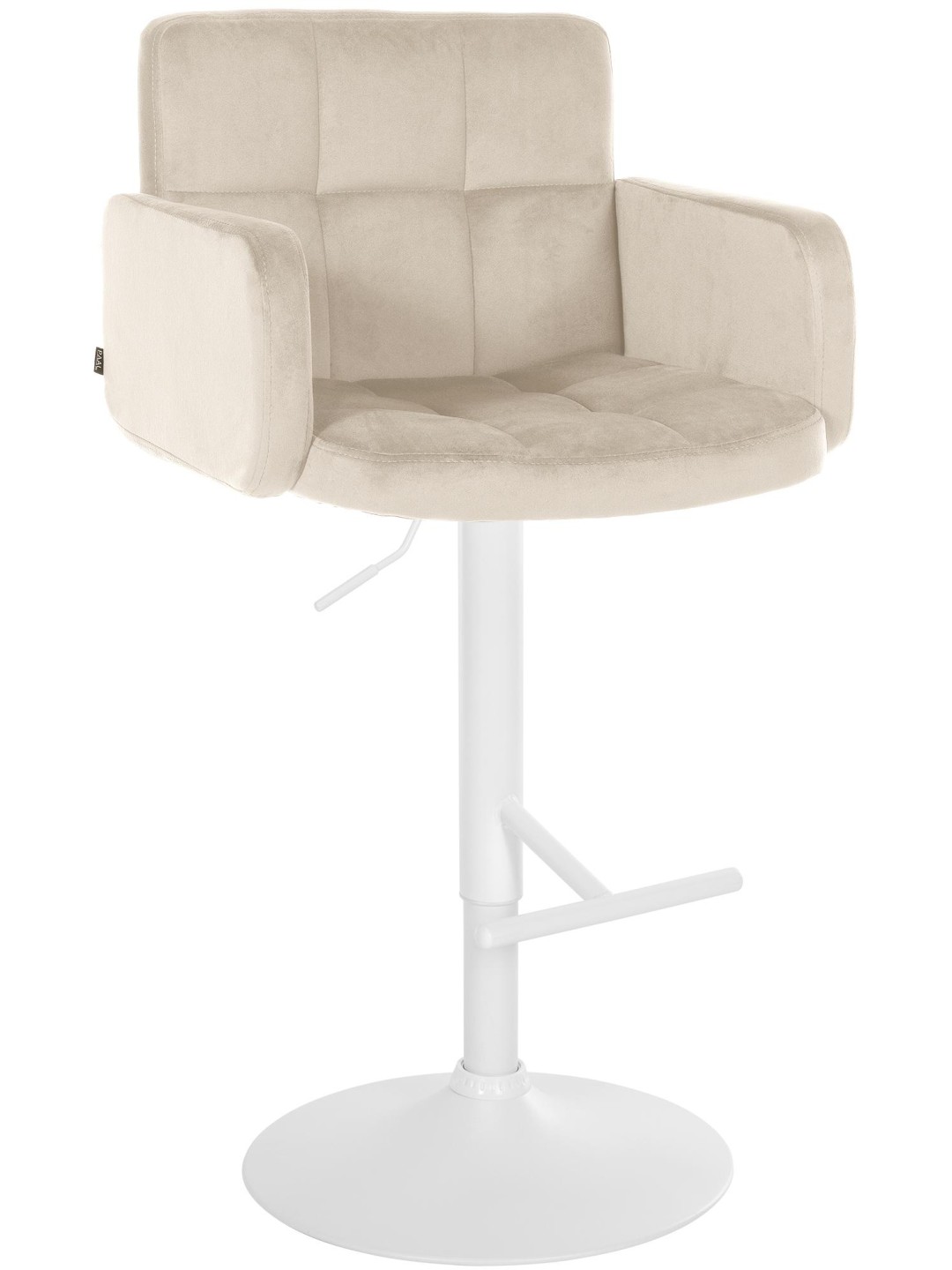 Barstol Los Angeles fløjl, creme