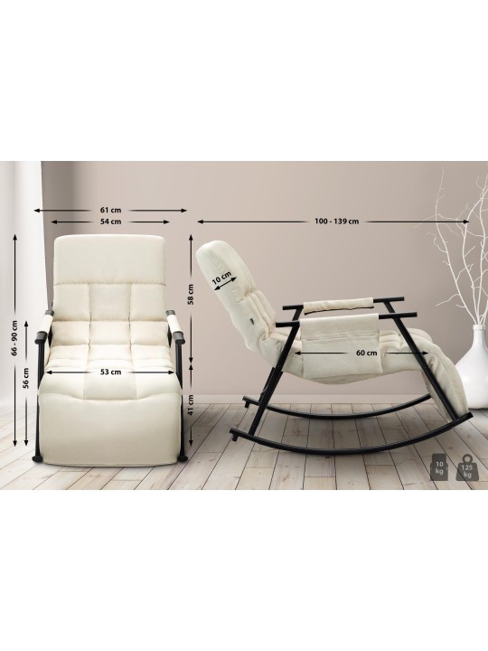 Gyngestol Cathy stof, creme