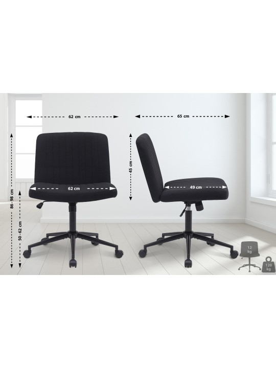 Kontorstol Kingman stof, sort Kontorstol Kingman stof, sort