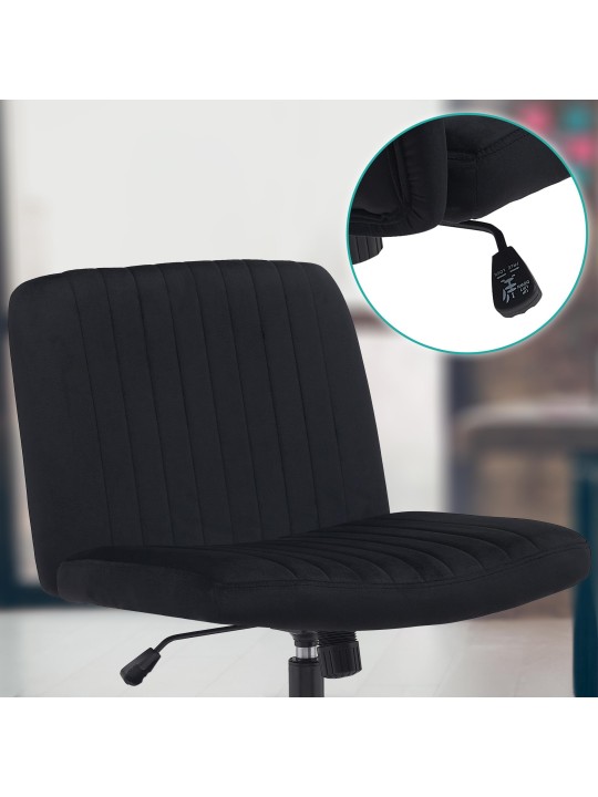 Kontorstol Kingman velvet, sort