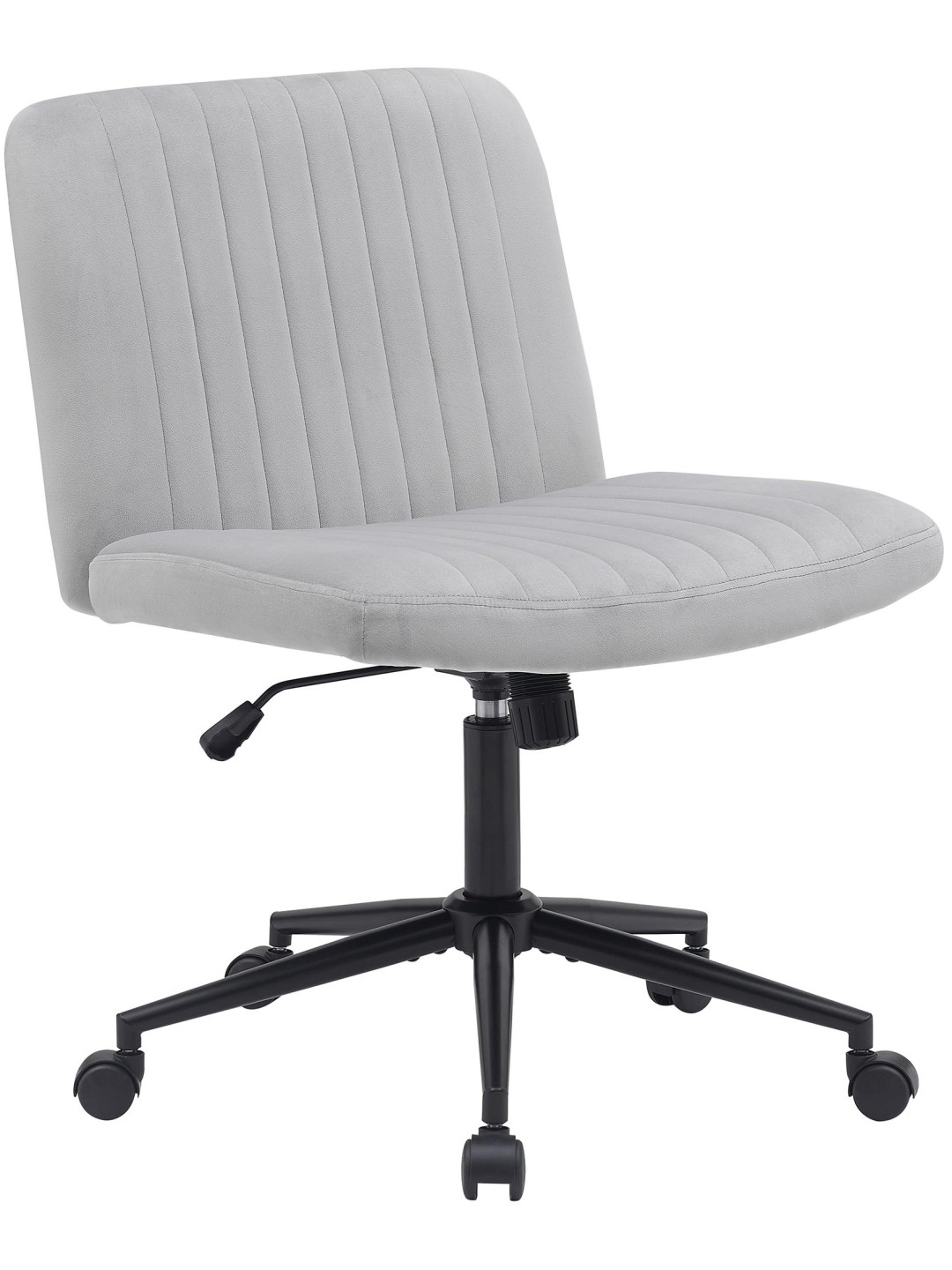 Kontorstol Kingman velvet, lysegrå