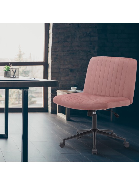 Kontorstol Kingman velvet, pink Kontorstol Kingman velvet, pink