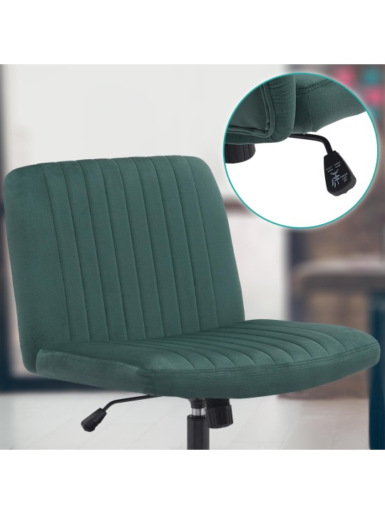 Kontorstol Kingman velvet, grøn Kontorstol Kingman velvet, grøn