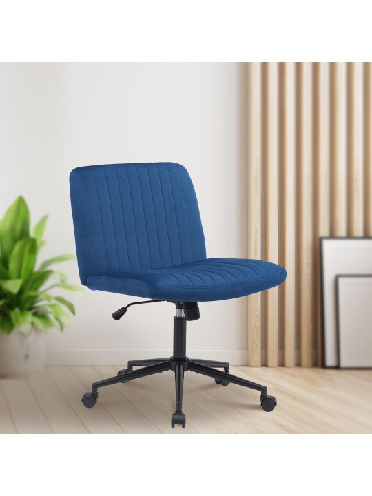 Kontorstol Kingman velvet, blå Kontorstol Kingman velvet, blå