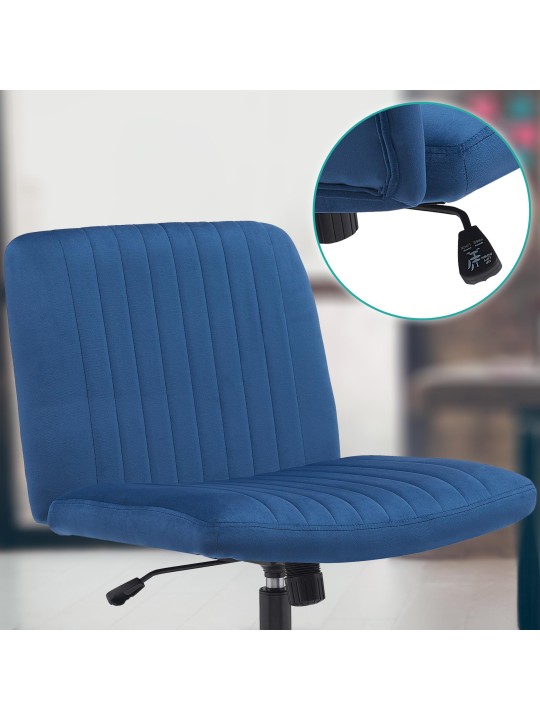 Kontorstol Kingman velvet, blå Kontorstol Kingman velvet, blå