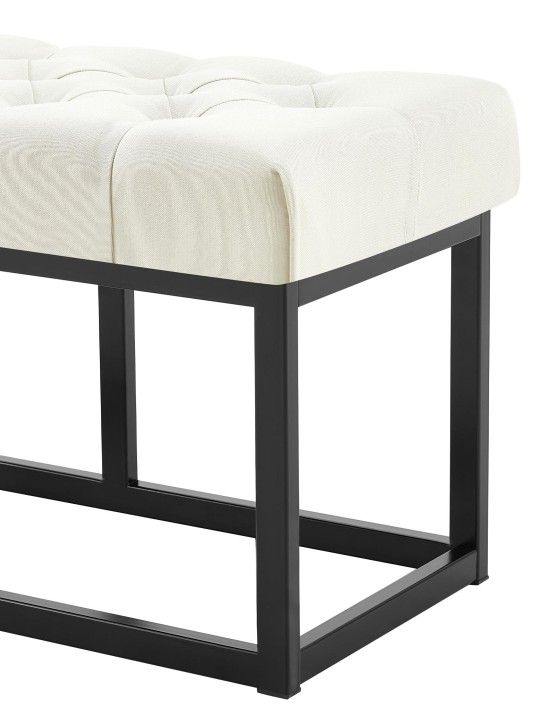 Bænk Amun stof B100, creme