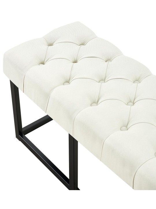 Bænk Amun stof B100, creme