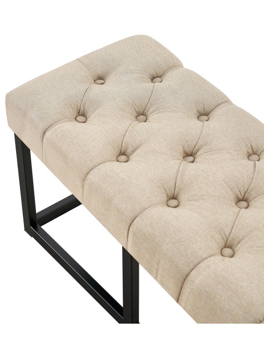 Bænk Amun stof B150, taupe