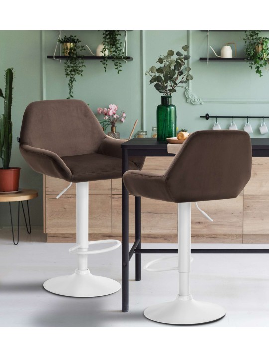 Barstol Braga fløjl, brun