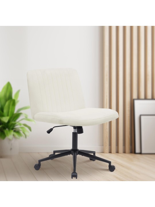 Kontorstol Kingman velvet, creme Kontorstol Kingman velvet, creme