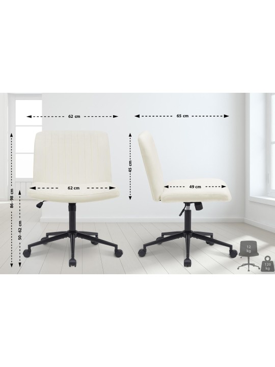 Kontorstol Kingman velvet, creme Kontorstol Kingman velvet, creme