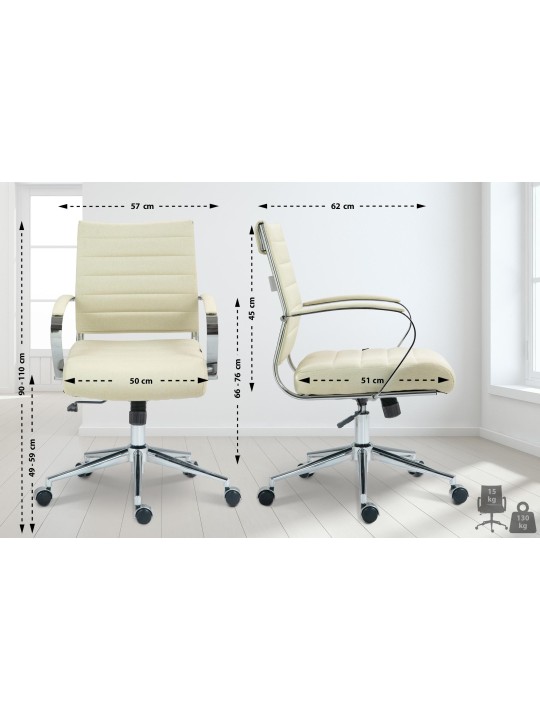 Kontorstol Oakland stof, creme
