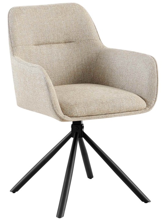 Stol Tipton stof, taupe