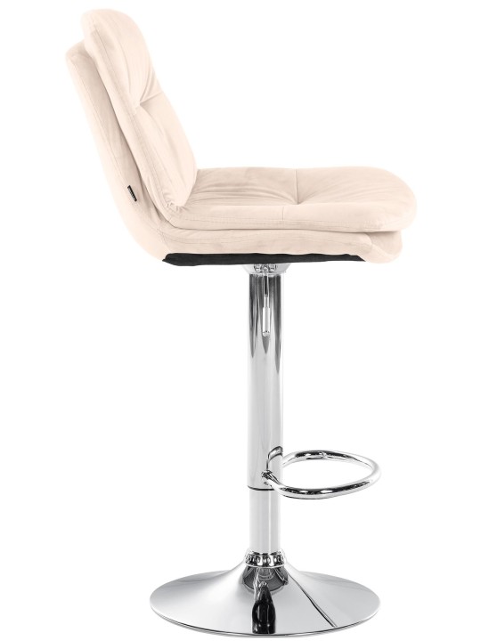 Barstol Laurel velour krom, creme
