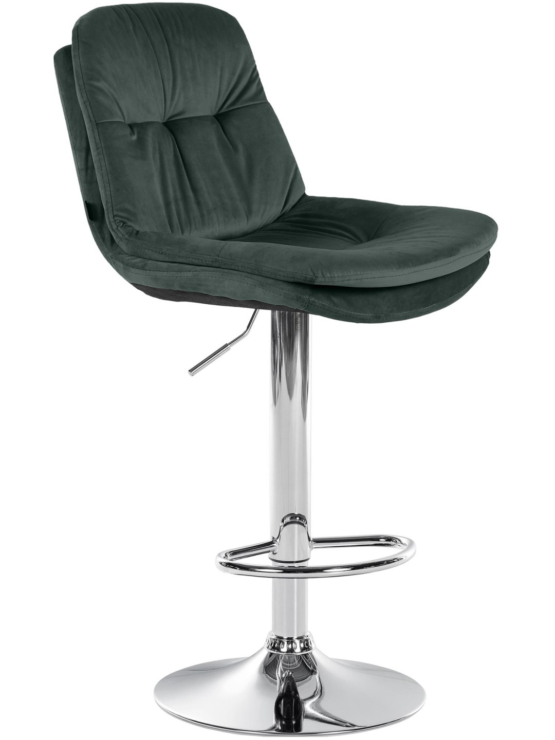 Barstol Laurel Velvet Chrome, mørkegrøn