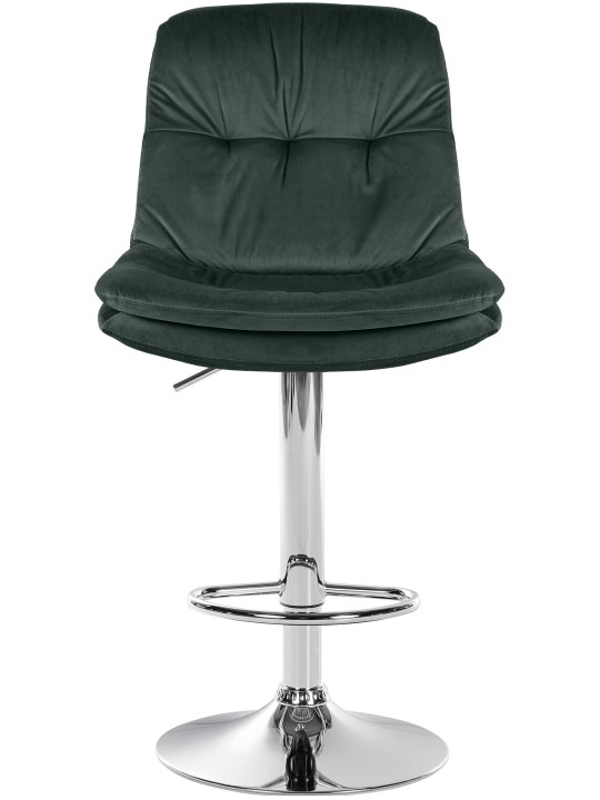 Barstol Laurel Velvet Chrome, mørkegrøn