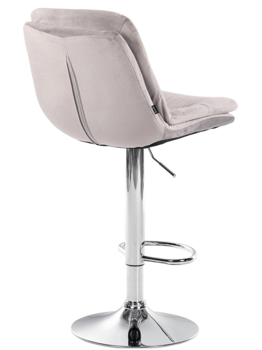 Barstol Laurel Velvet Chrome, grå